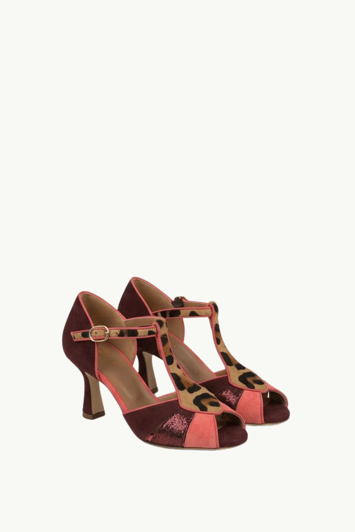  Gielle Viareggio Scarpa Con Tacco Camoscio Laminato Cavallino Fucsia - 5