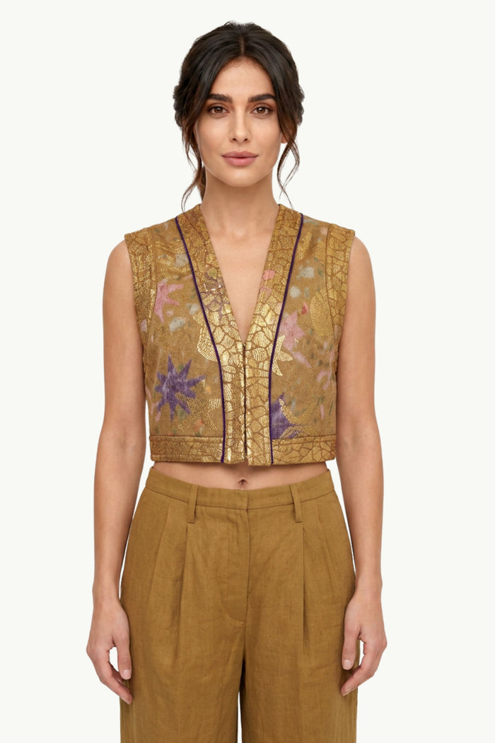 Gilet Jacquard Chine Les Follies Donna Forte_Forte