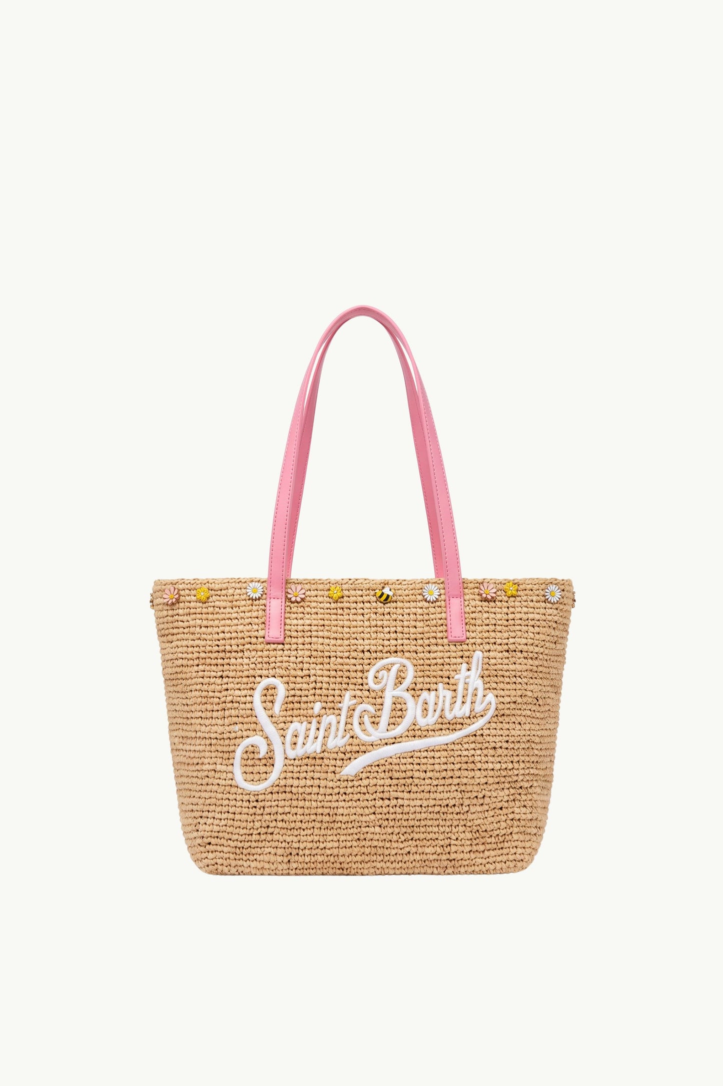  Mc2 Saint Barth Handbag In Raffia Beige - 1