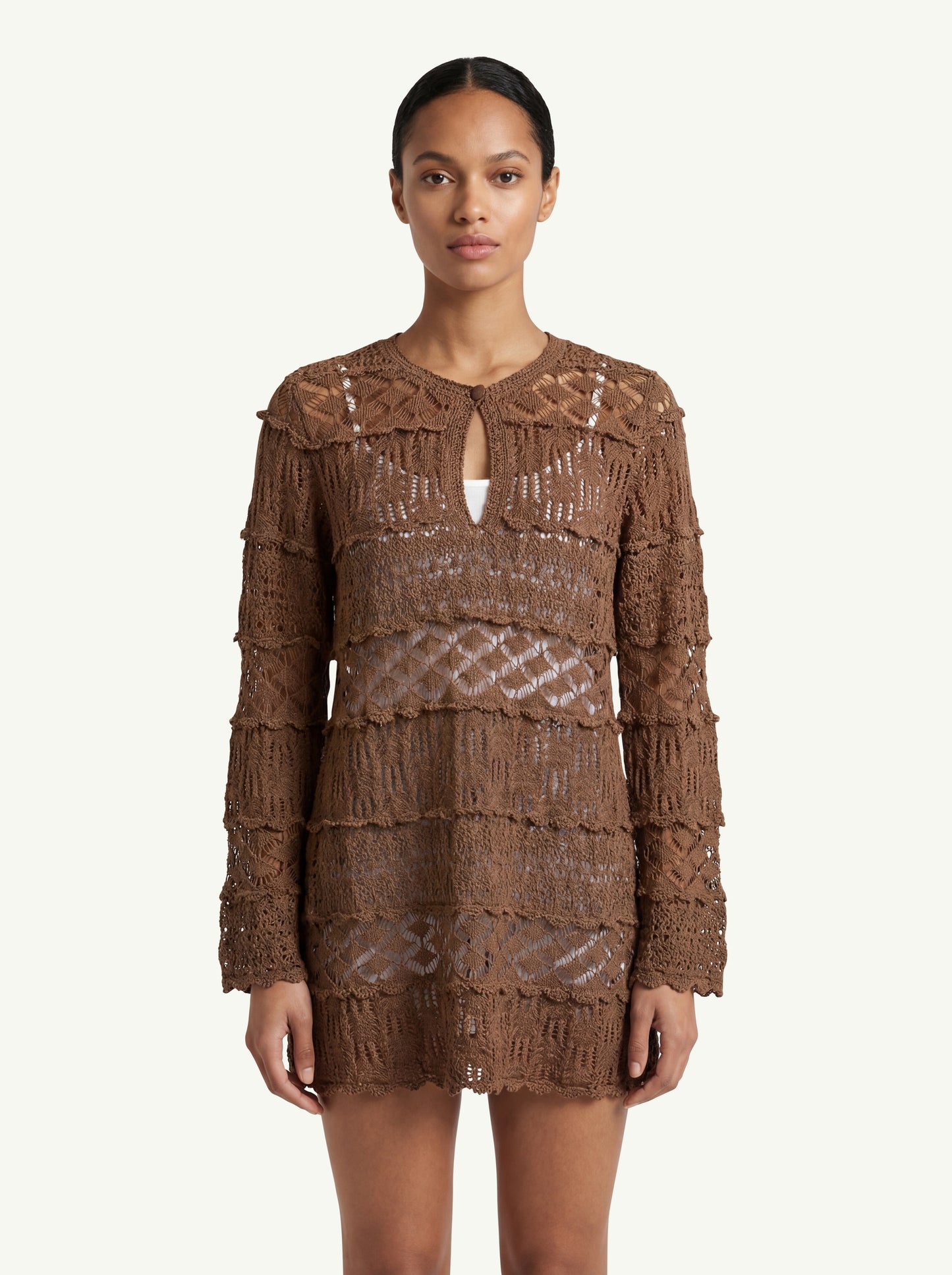 Semi-couture Abito Alvina Marrone - 1