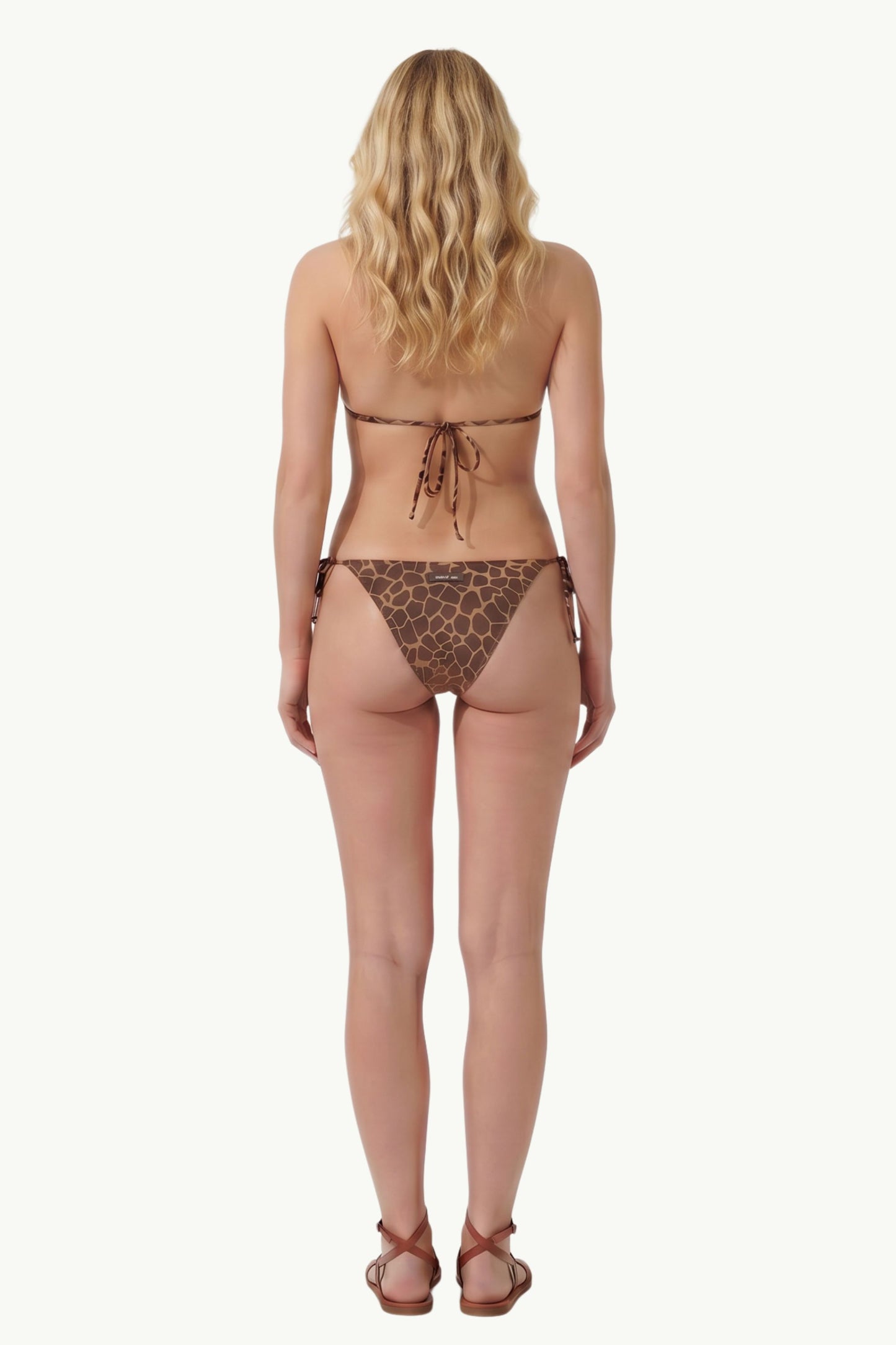  Mc2 Saint Barth Normal Coverage Bottom With Self-tie Marrone - 4