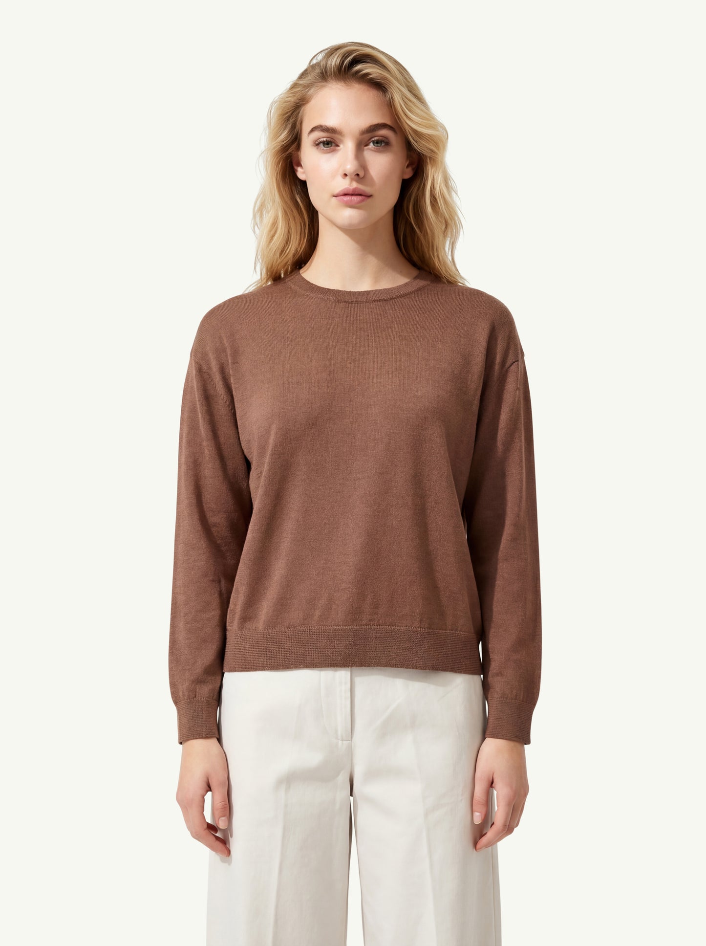  Be You Round Neck Marrone - 1