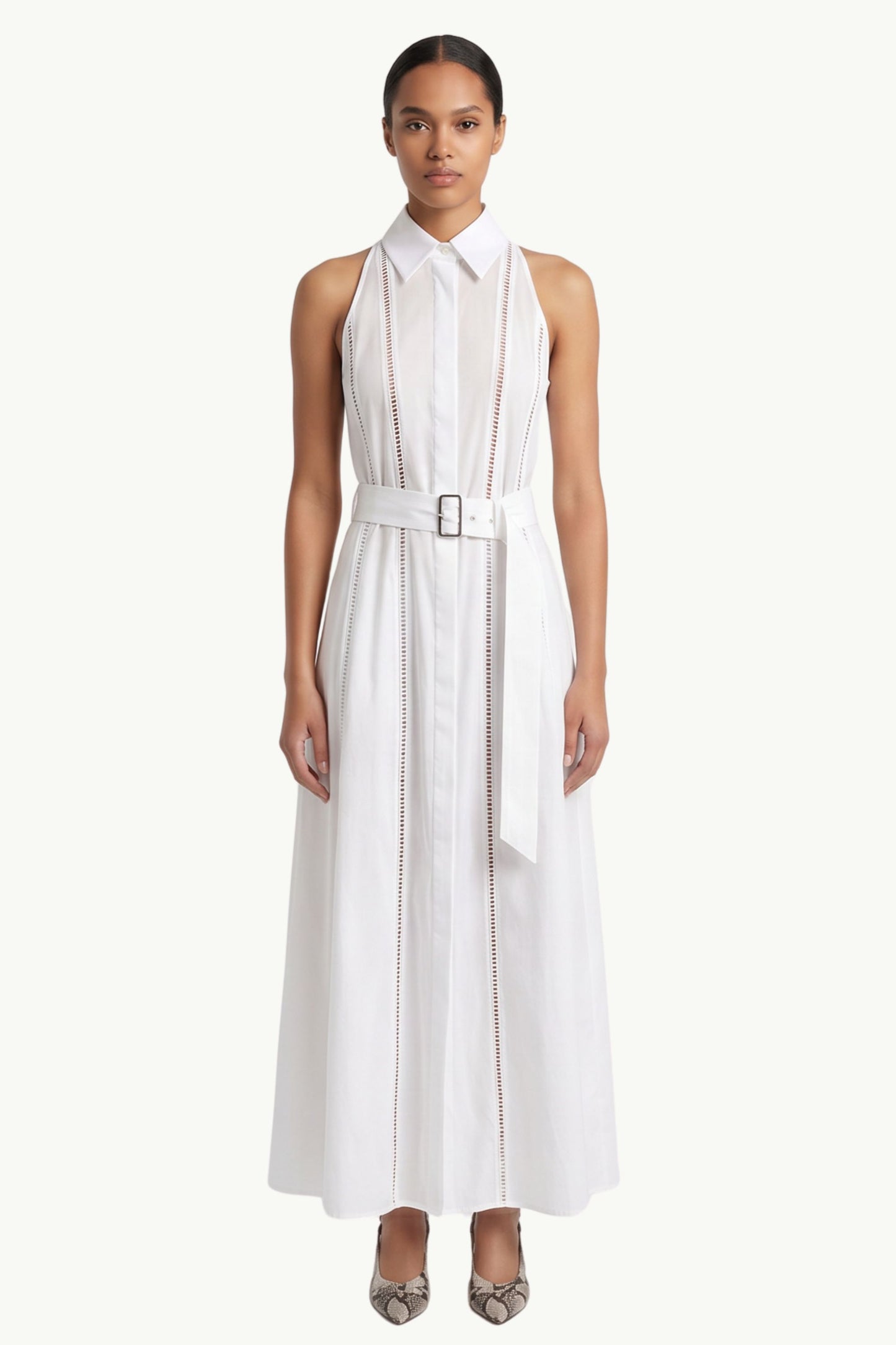  Semi-couture Abito Myrtie Bianco - 3