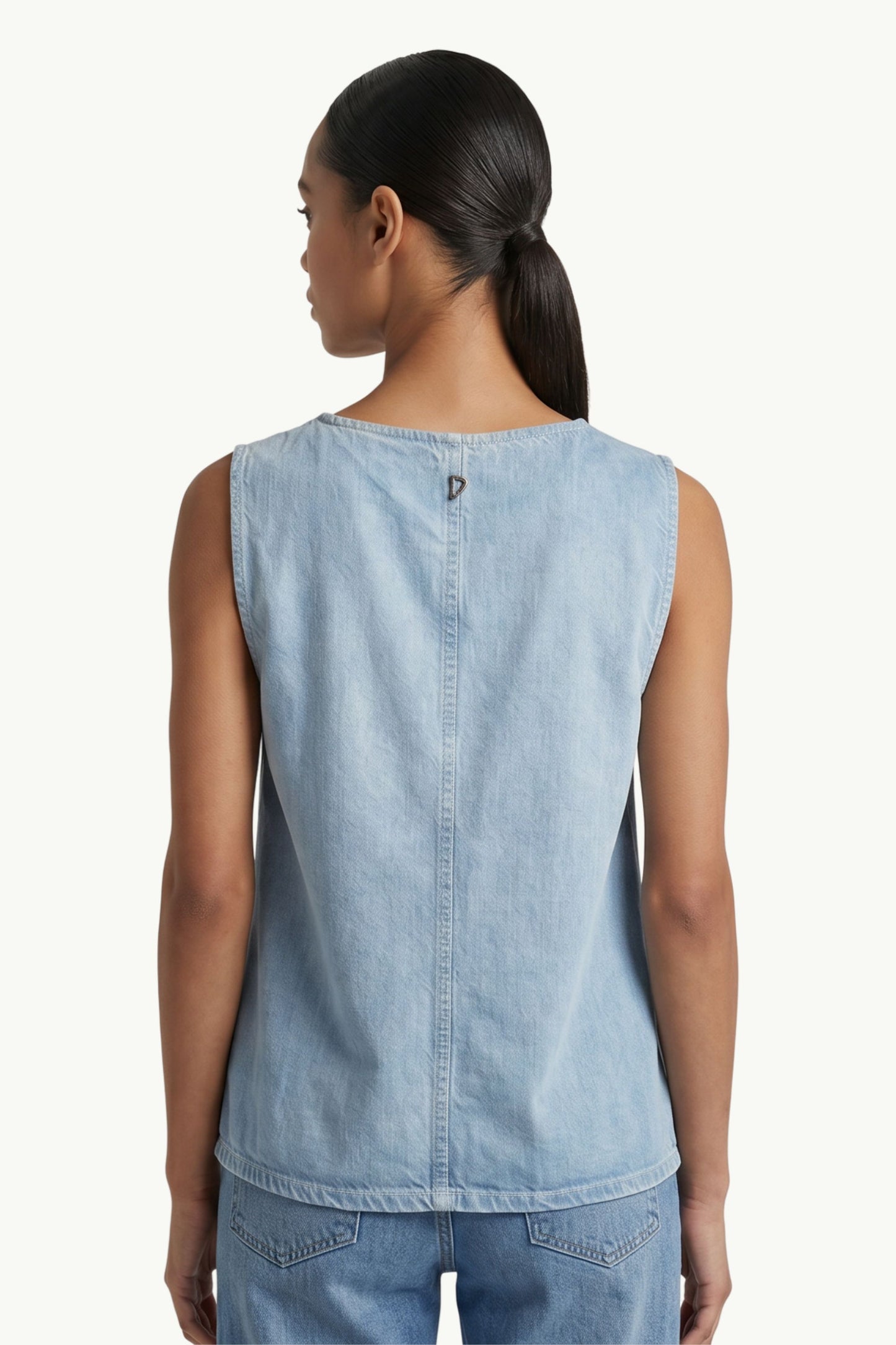  Dondup Top In Denim Blu - 2