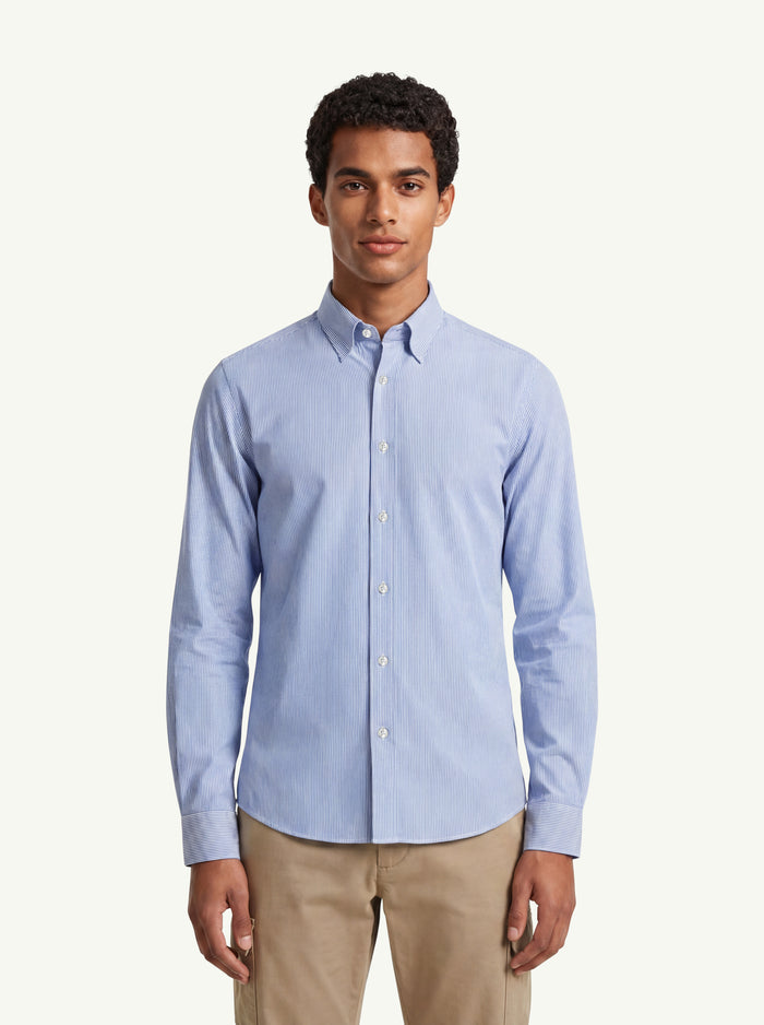  Rrd Camicia Oxford Jacquard Blu - 3