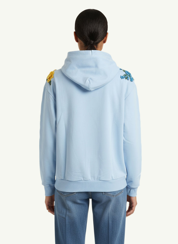 Hoodie With Flower Details  Donna Minimeparis-2