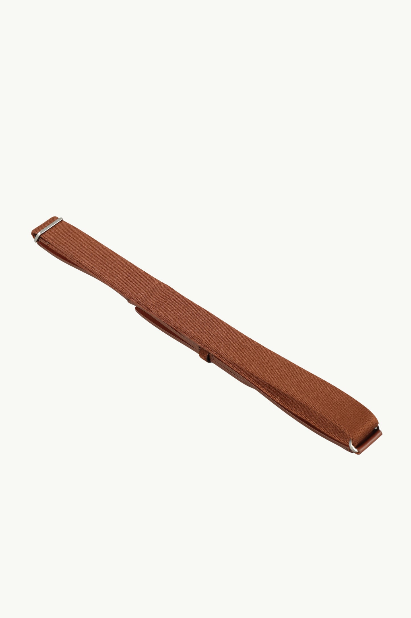  Orciani Cintura Nobuckle Suede In Camoscio E Tessuto Marrone - 2