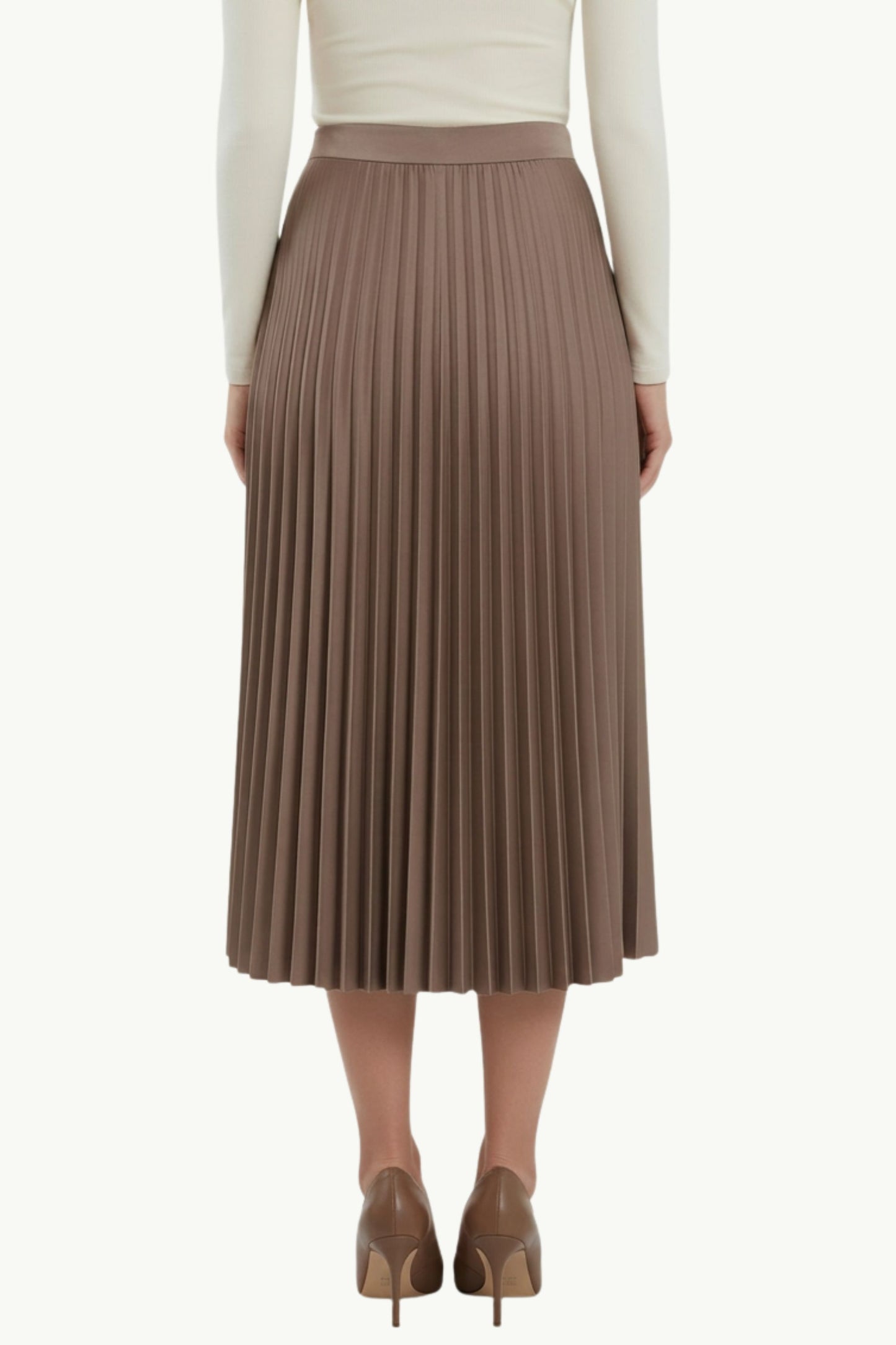 D.exterior Gonna Plisse New Satin Wash Marrone - 2
