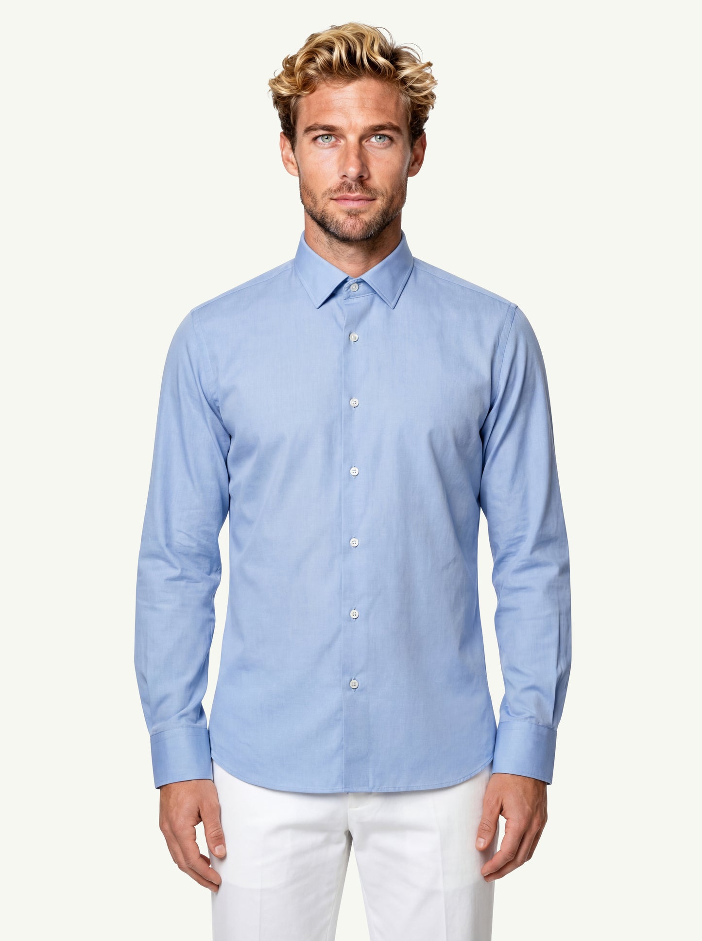  Rrd Camicia Oxford Jacquard Open Blu - 1