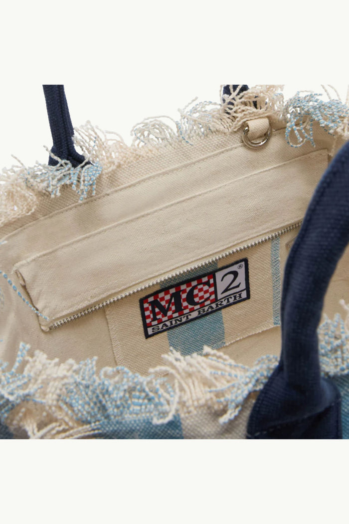  Mc2 Saint Barth Acc. Canvas Bag Woman Woman Bianco - 3