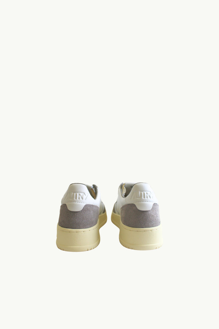  Autry Sneakers Medalist Low Man Leat Suede Bianco - 3