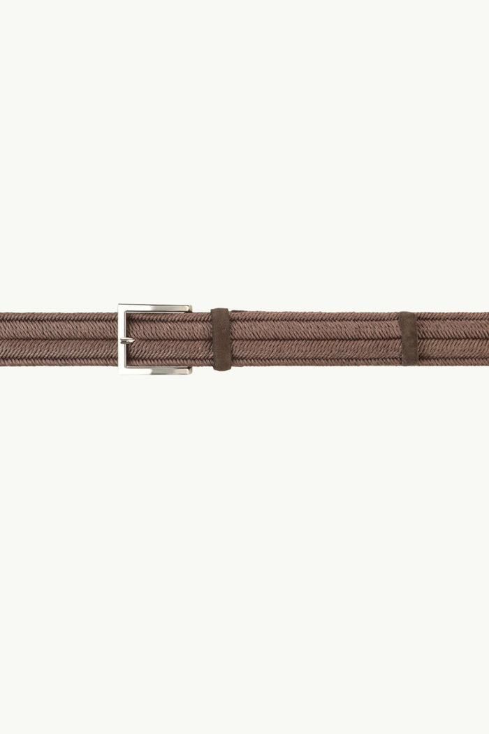  Orciani Cintura Sportiva Intrecciata Marrone - 3