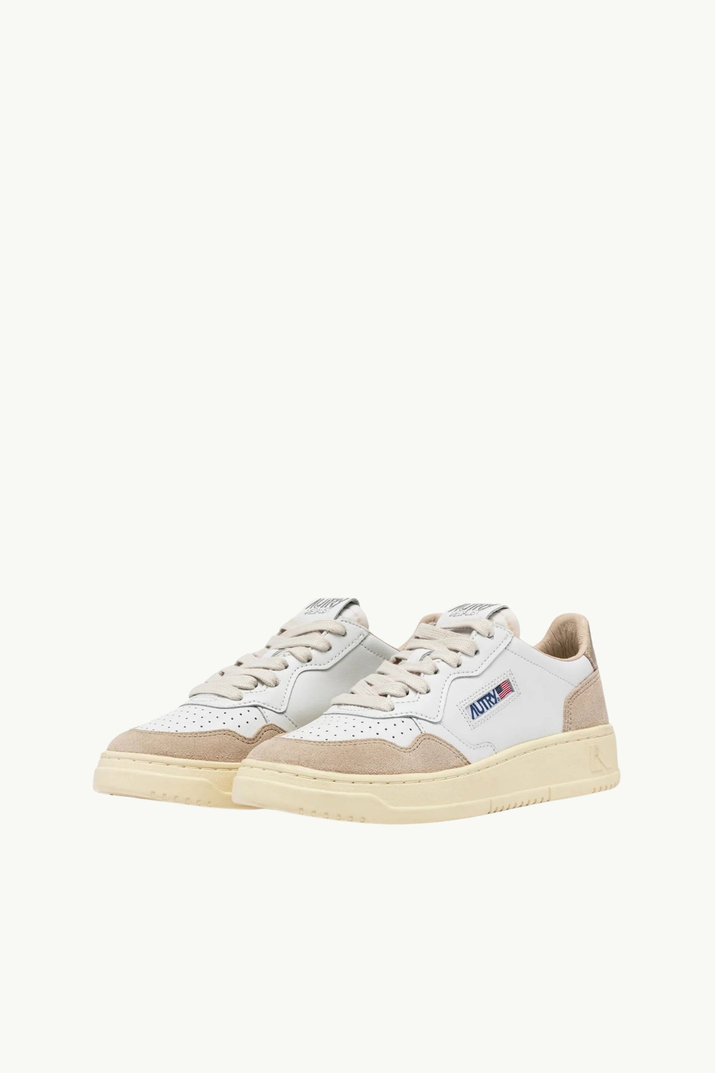  Autry Medalist Low Wom Leat Suede Bianco - 2