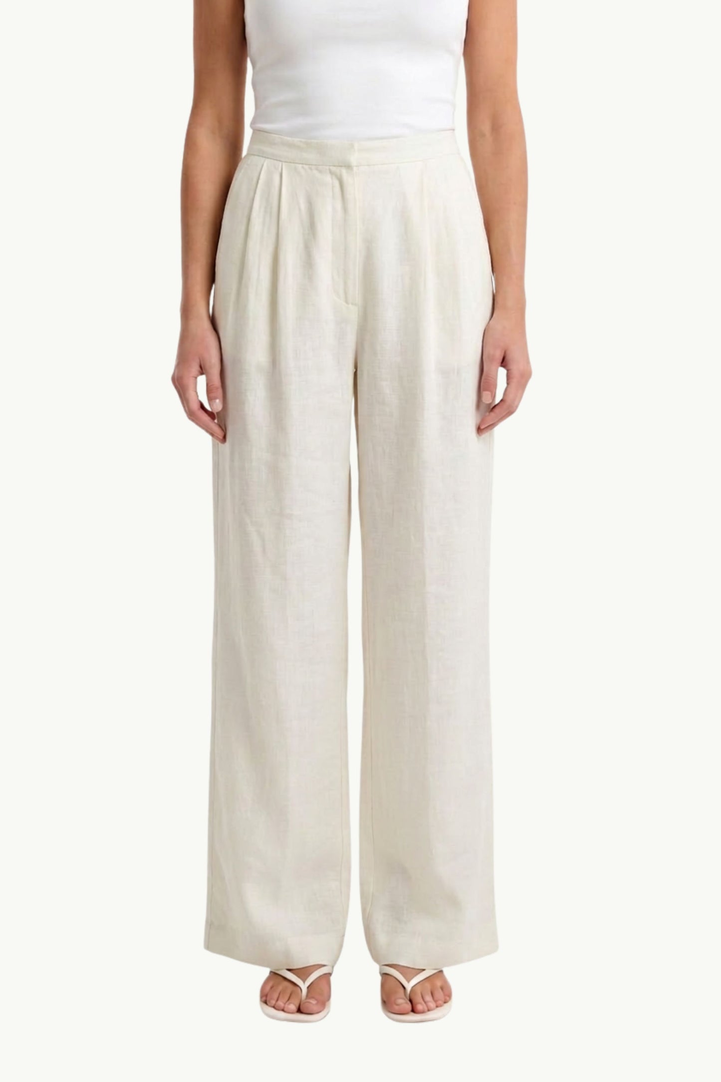  Forte_forte Pantalone Pinces Garza Lino Chic - 1