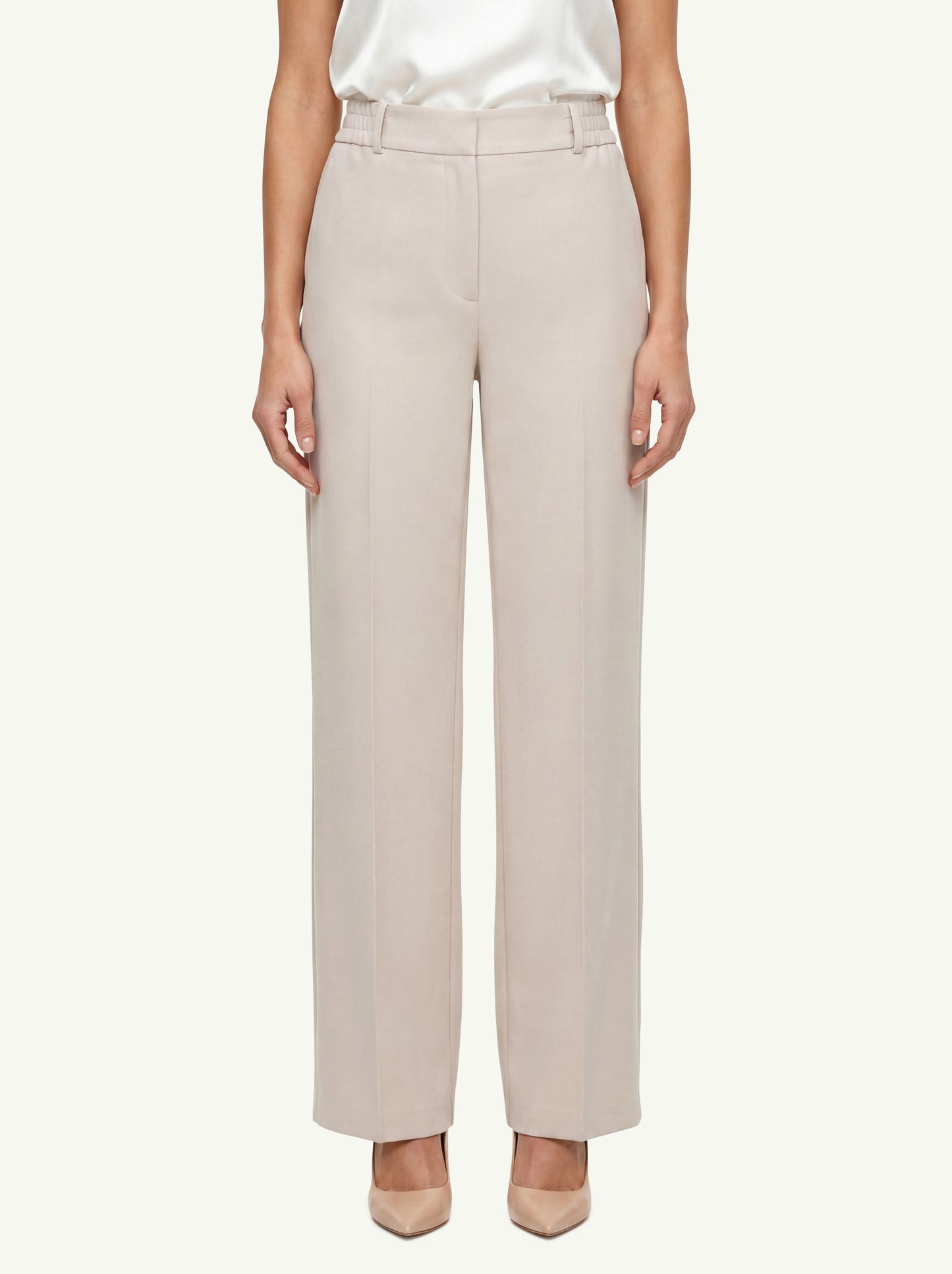  D.exterior Pantalone M Cady Palazzo Beige - 1