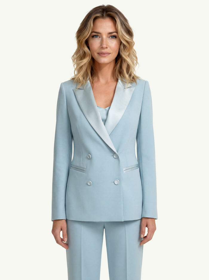 D.Exterior Women's Enver Satin Double-Breasted Jacket