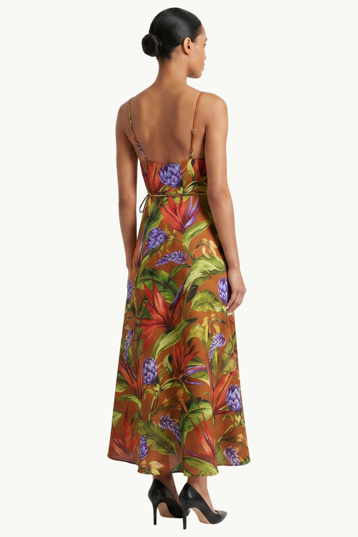 Florart Brown Midi Wrap Dress Donna Farm Rio-2