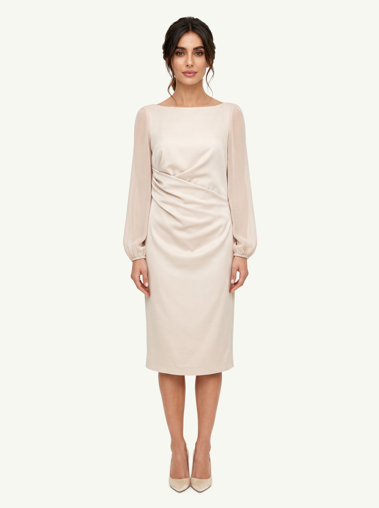  D.exterior M Cady Georgette Dress Cipria - 1