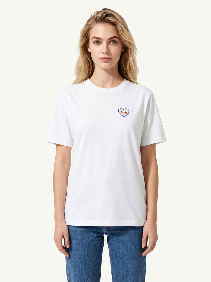 Heart Patch Tee Shirt  Donna Giada Benincasa