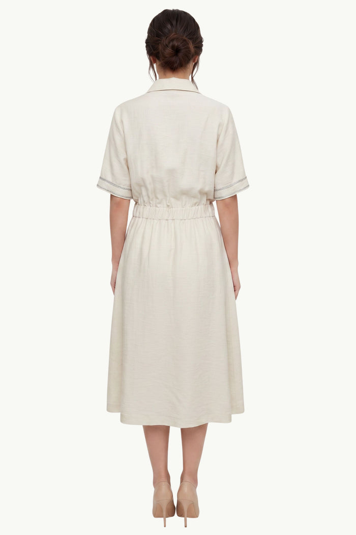 Abito Twill Lino E Viscosa  Donna Peserico-2