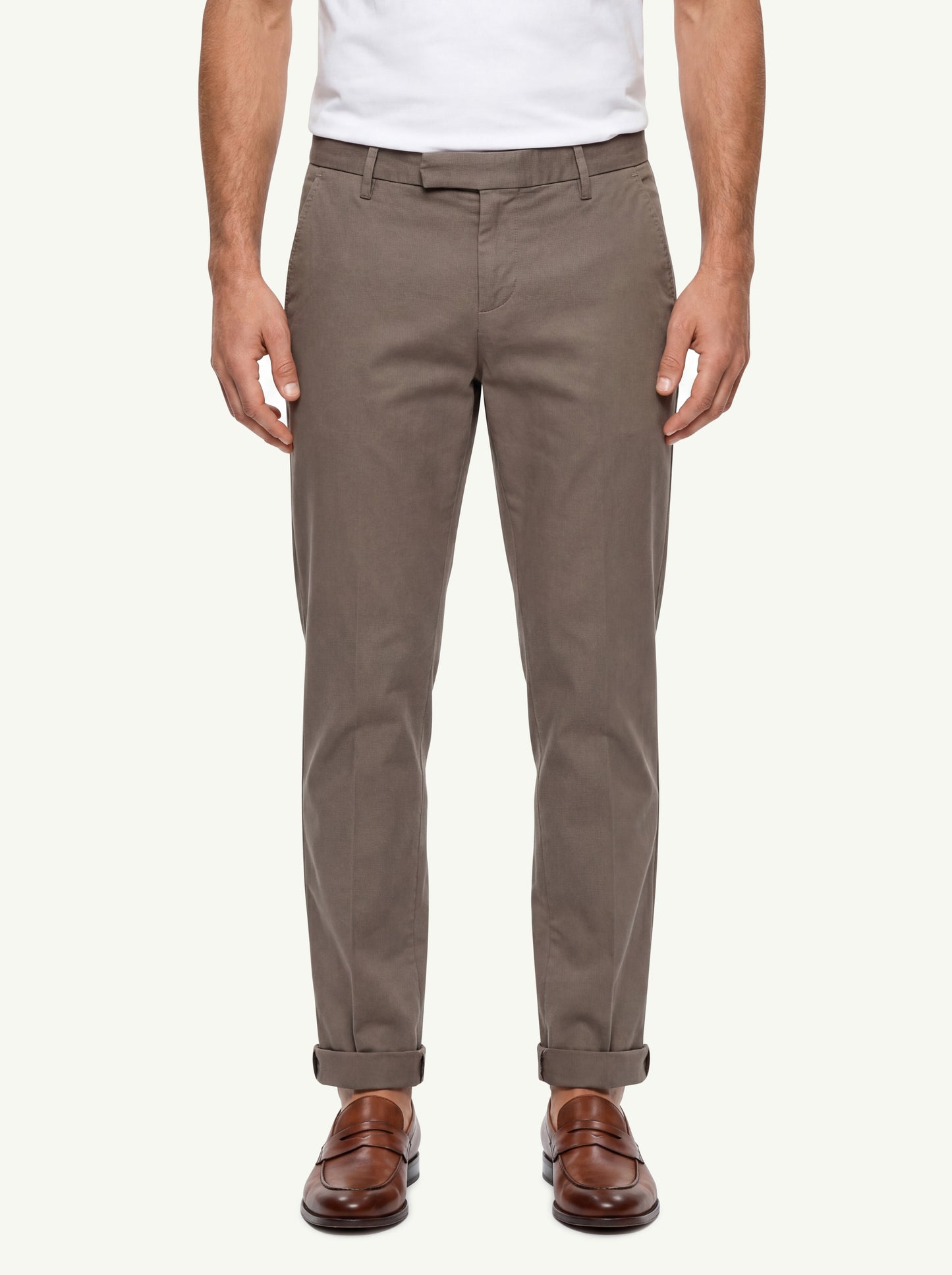  Dondup Pantalone Gaubert Slim Chino Beige - 1