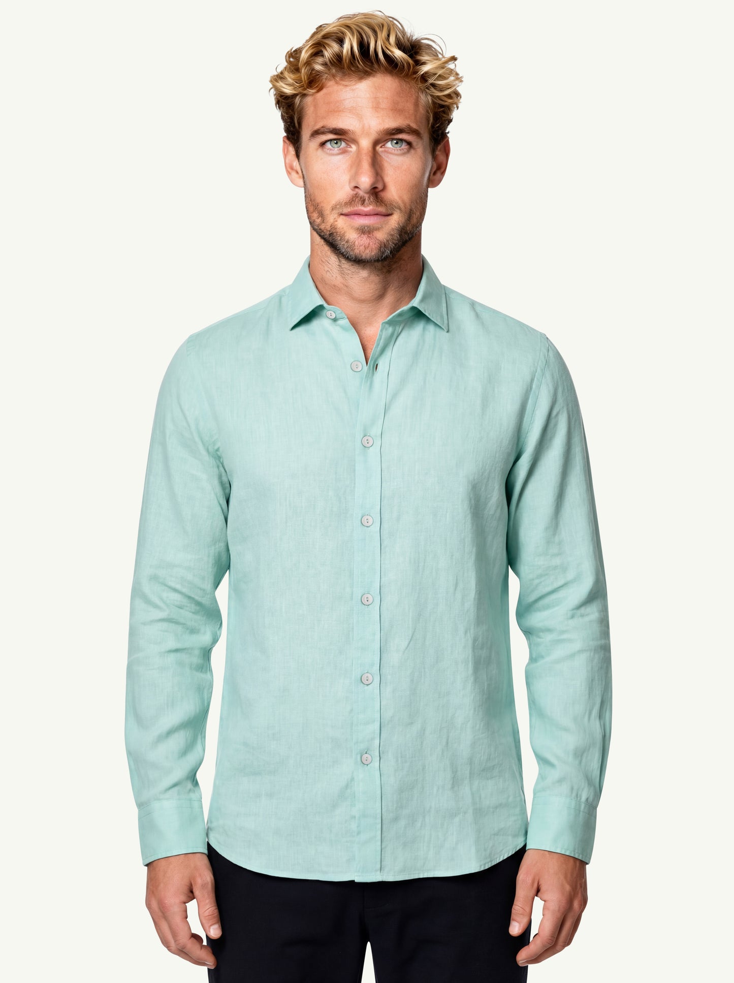  Mc2 Saint Barth Camicia Lino Verde - 1