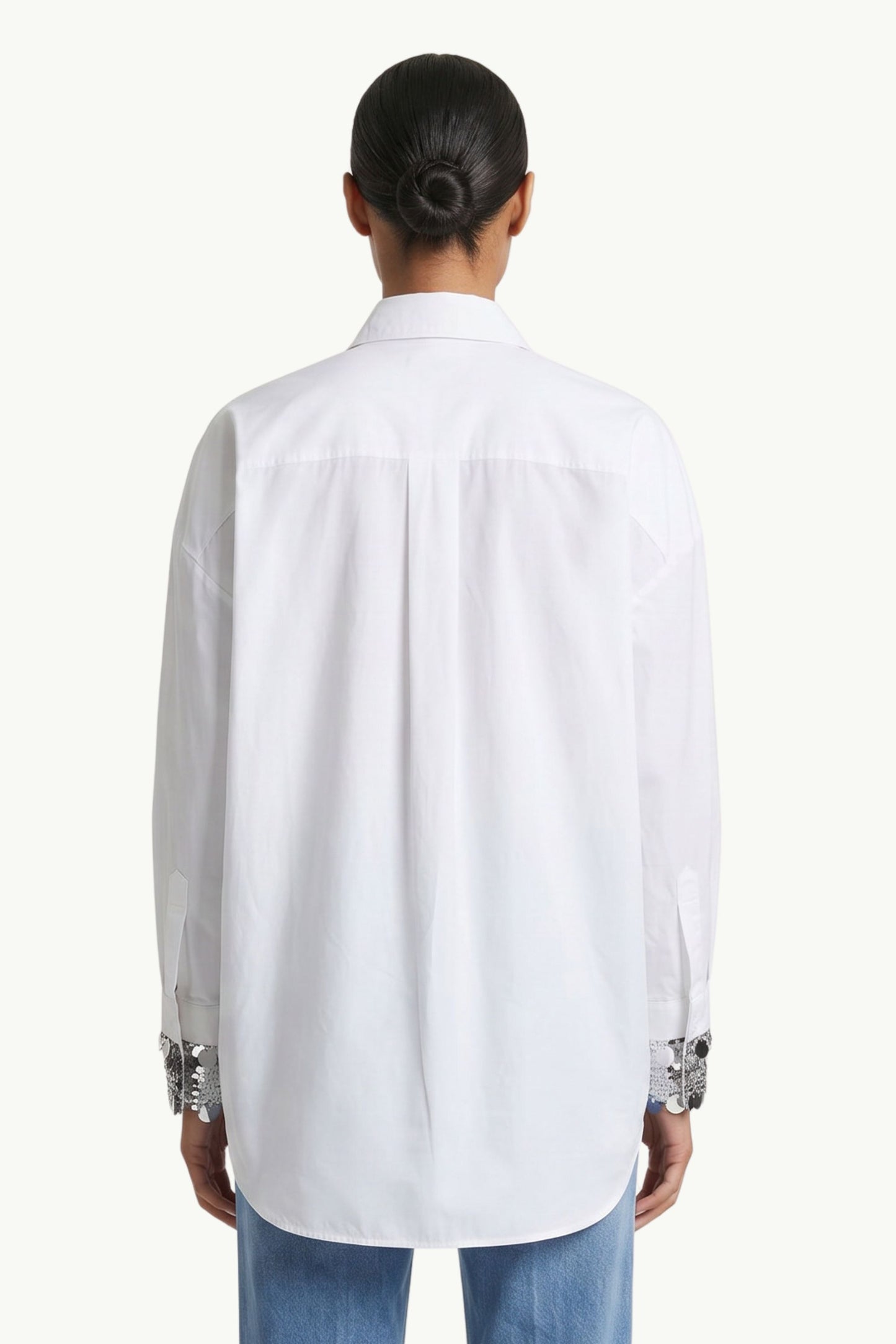  Dahlo Camicia Over Paillettes Bianco - 2