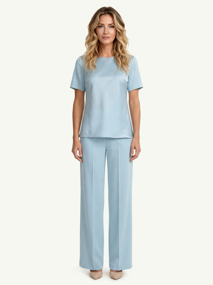 Pantalone Enver Satin Palazzo  Donna D.Exterior