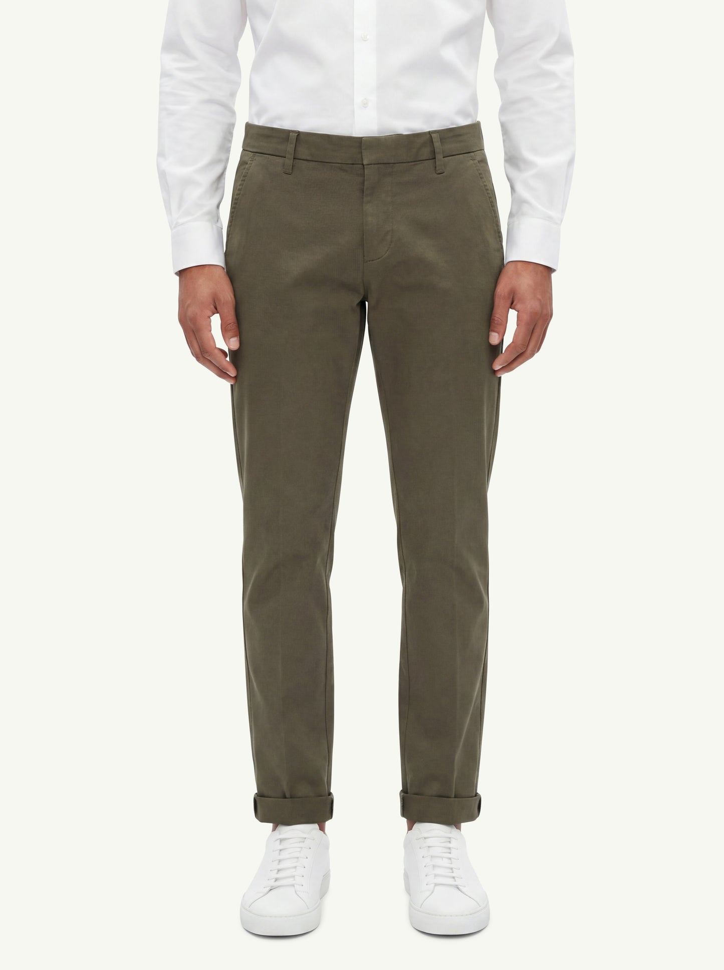 Dondup Pantalone Gaubert Slim Chino Verde - 1