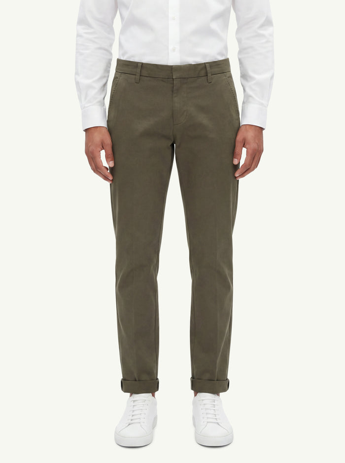  Dondup Pantalone Gaubert Slim Chino Verde - 3