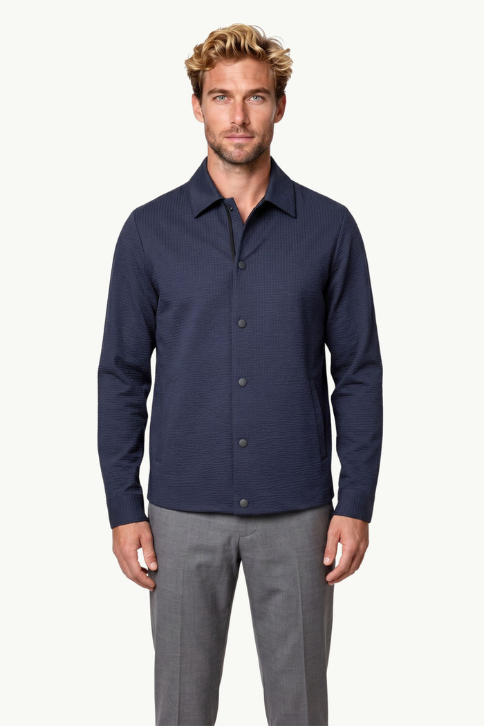 Men Coach Jacket Coolmax Seesucker  Uomo Harris Wharf London
