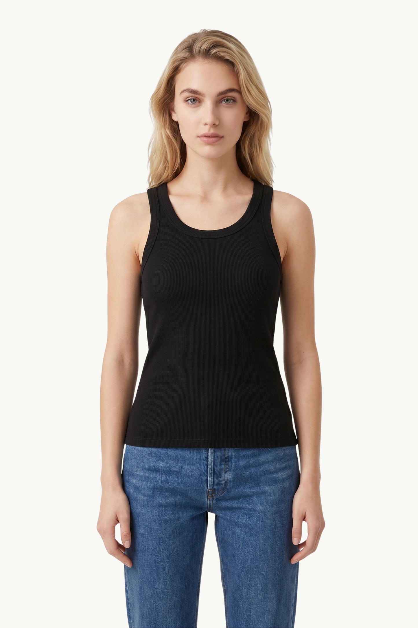  Mc2 Saint Barth Rib Tank Top Nero - 1