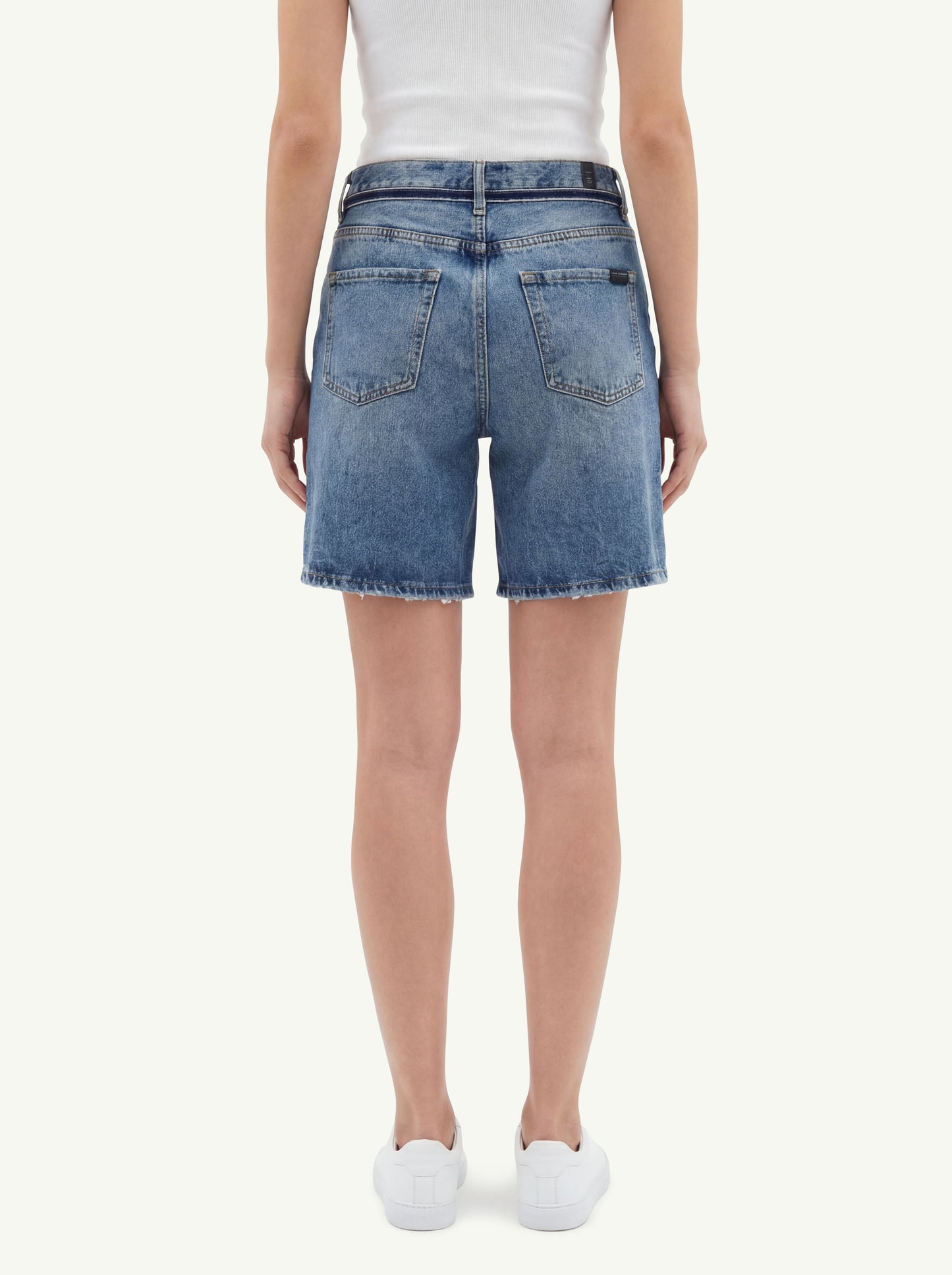  7 For All Mankind Lola Shorts Sapphire Dust Blu - 2