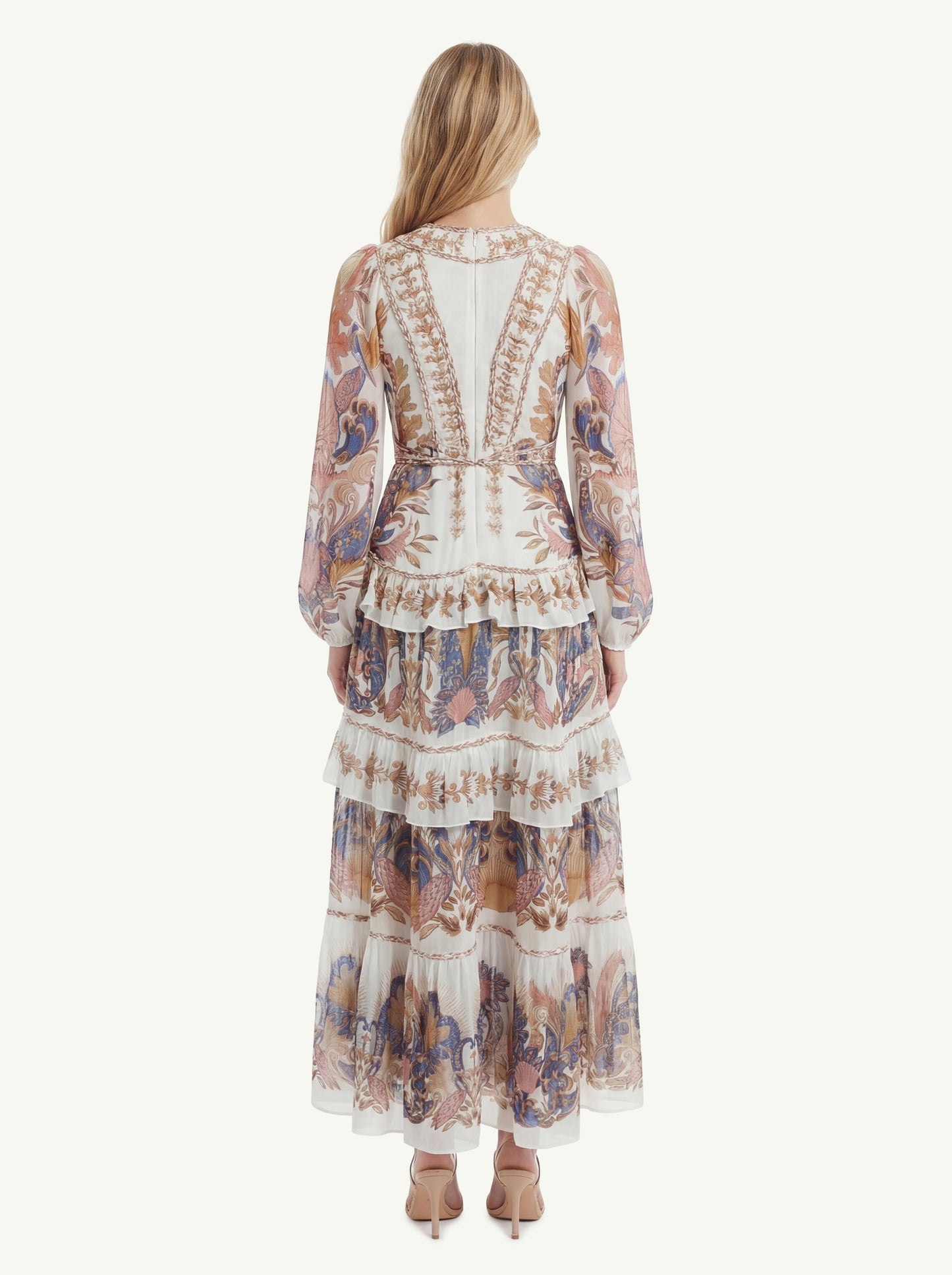  Farm Rio Sea Garden Off Braid Long Dress Multicolore - 2