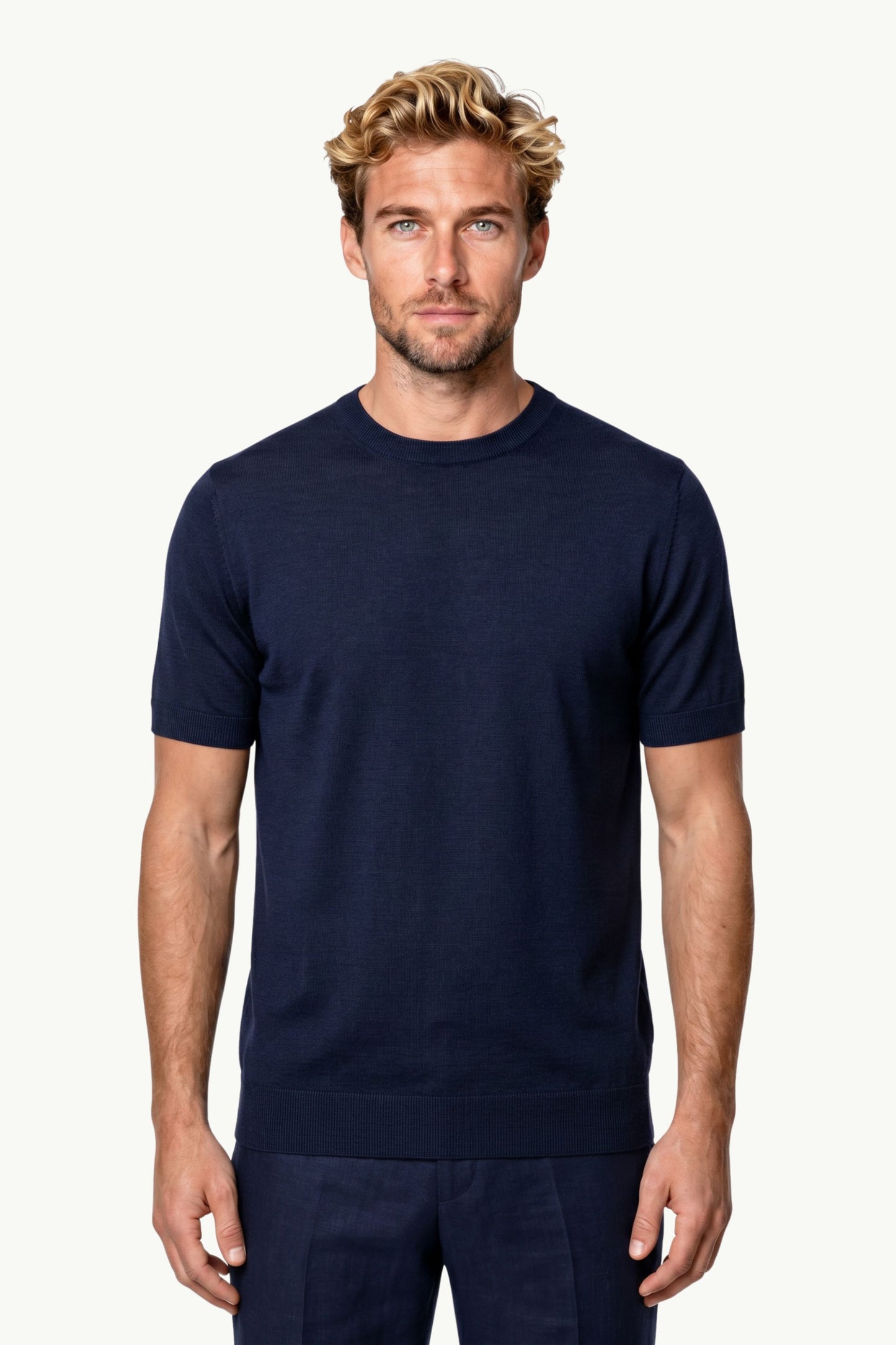  Filippo De Laurentiis Maglia Girocollo Mezza Manica Blu - 1