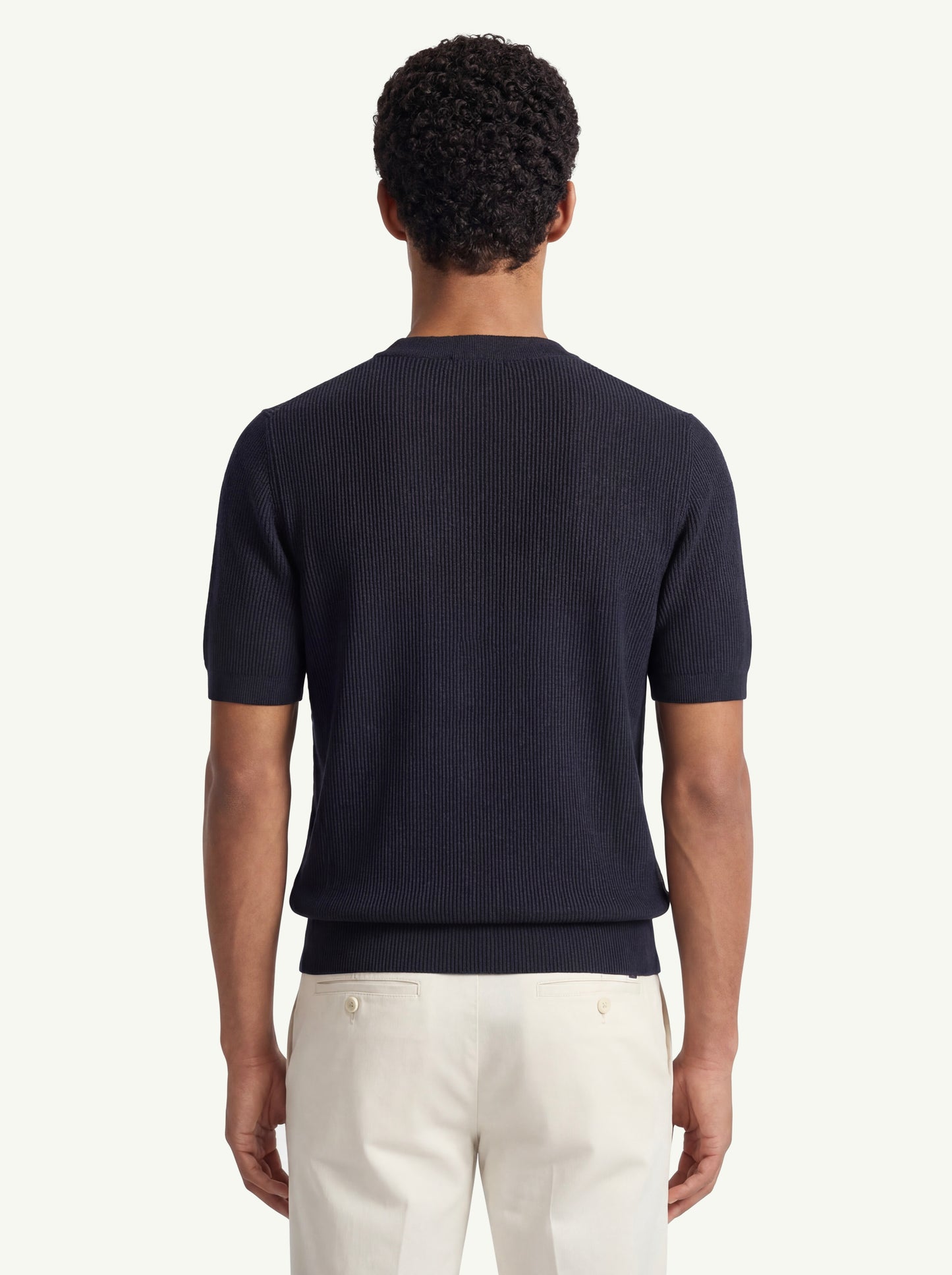  Dote Maglia Girocollo Costine Mm Cotsilk Blu - 2