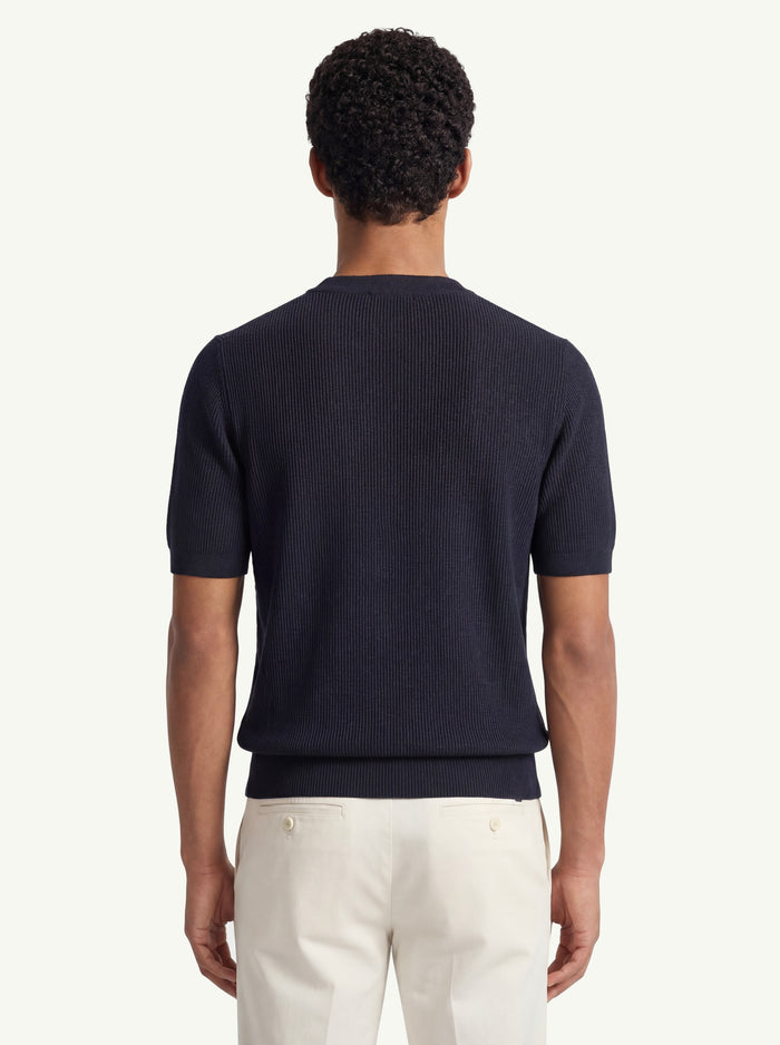 Maglia Girocollo Costine Mm Cotsilk  Uomo Dote-2