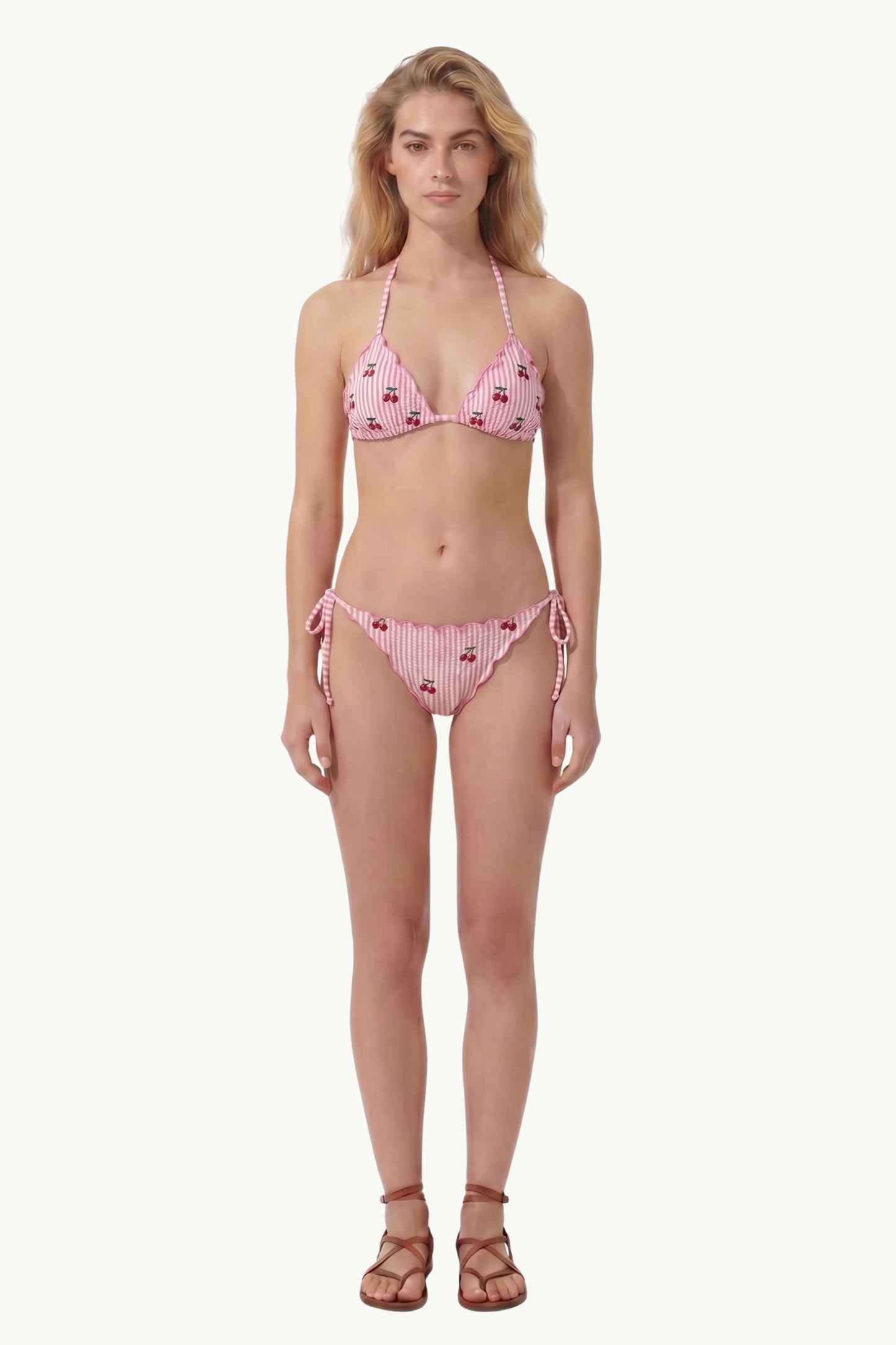  Mc2 Saint Barth Frou Frou Triangle Bikini Rosa - 1