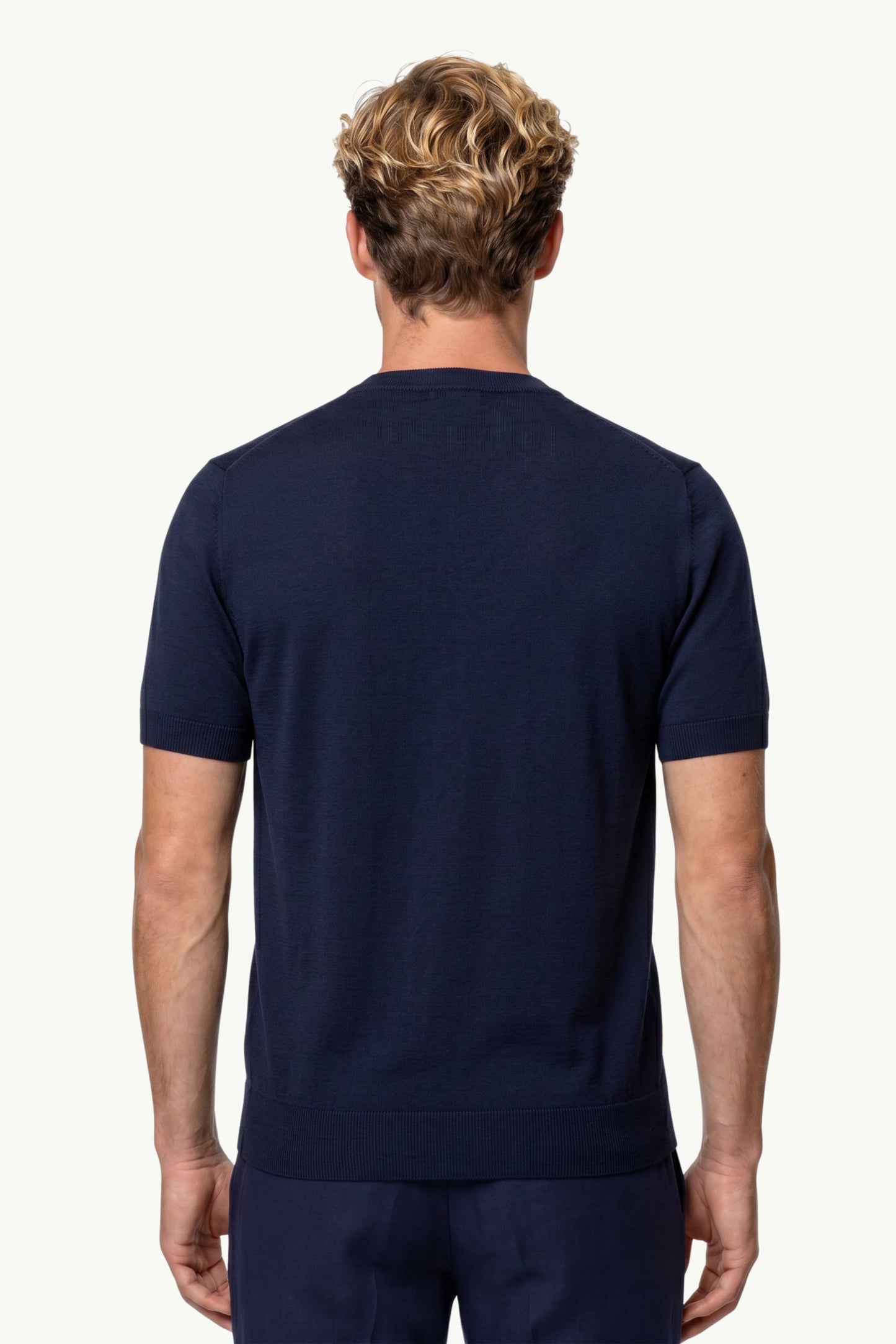  Filippo De Laurentiis Maglia Girocollo Mezza Manica Blu - 2